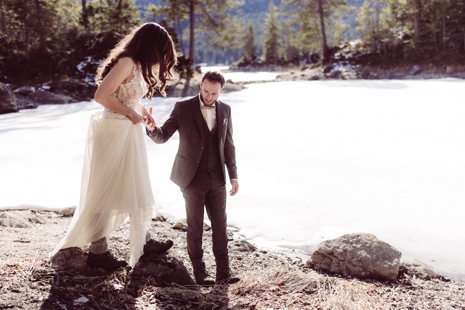 Elopement_Eibsee_Zugspitze_Hochzeitsfotografin_Garmisch_4